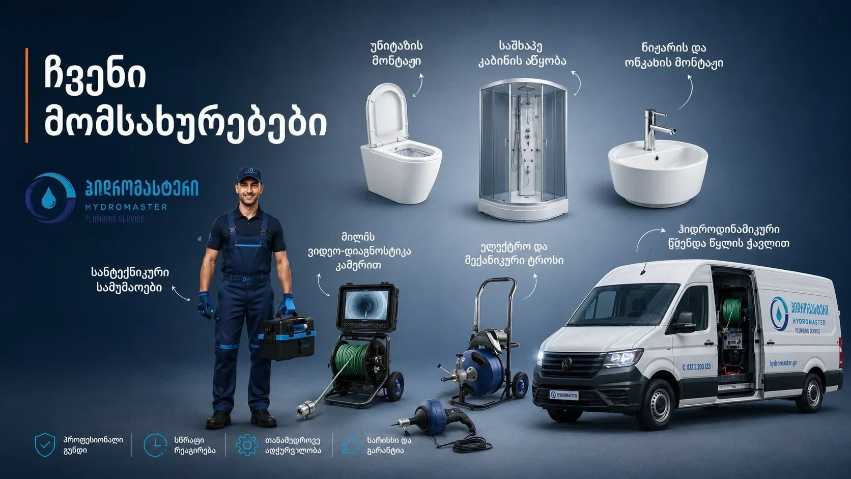 ჩვენი მომსახურებები — HydroMaster